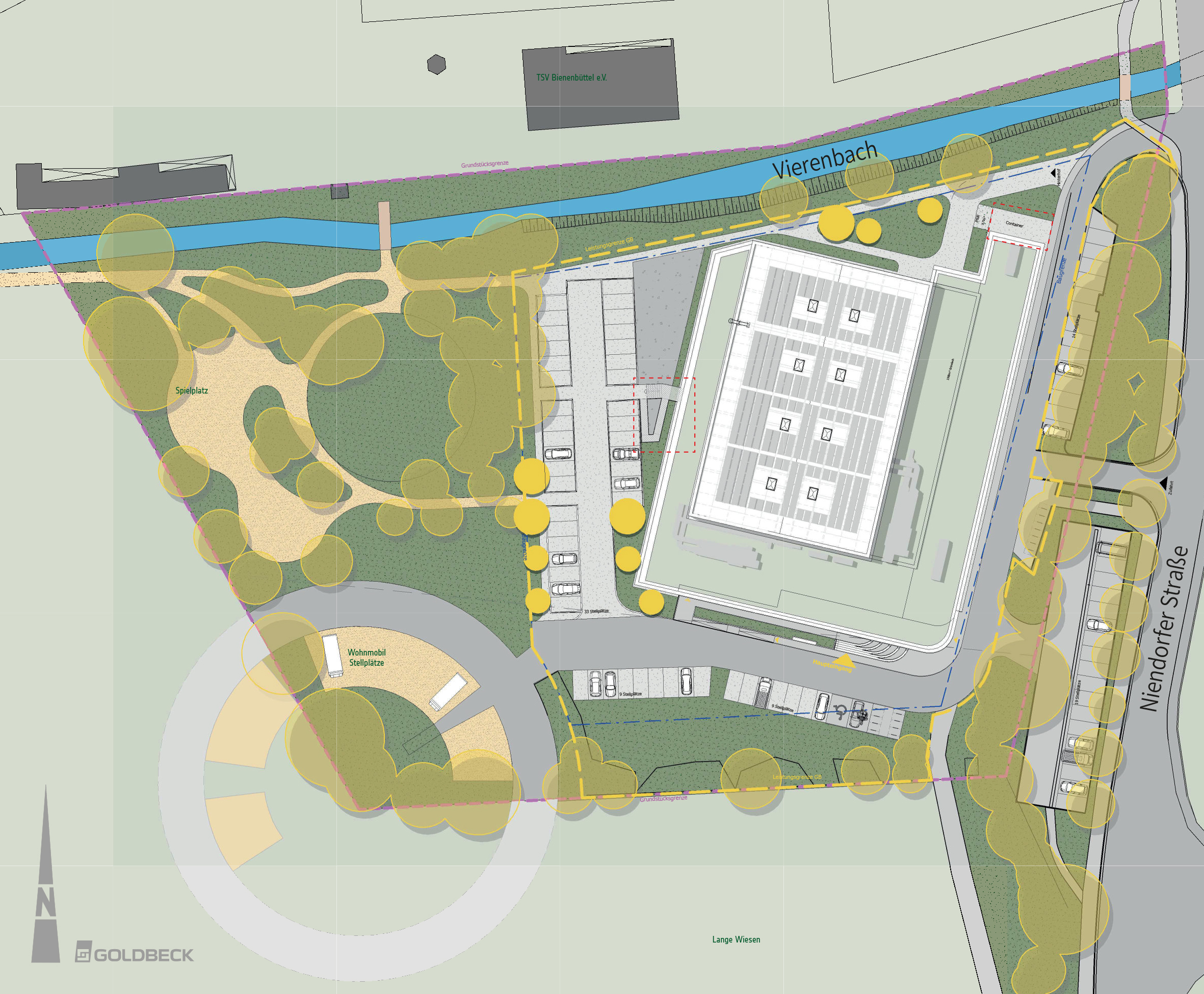 Entwurf Mehrzweckzentrum Bienenbüttel GOLDBECK