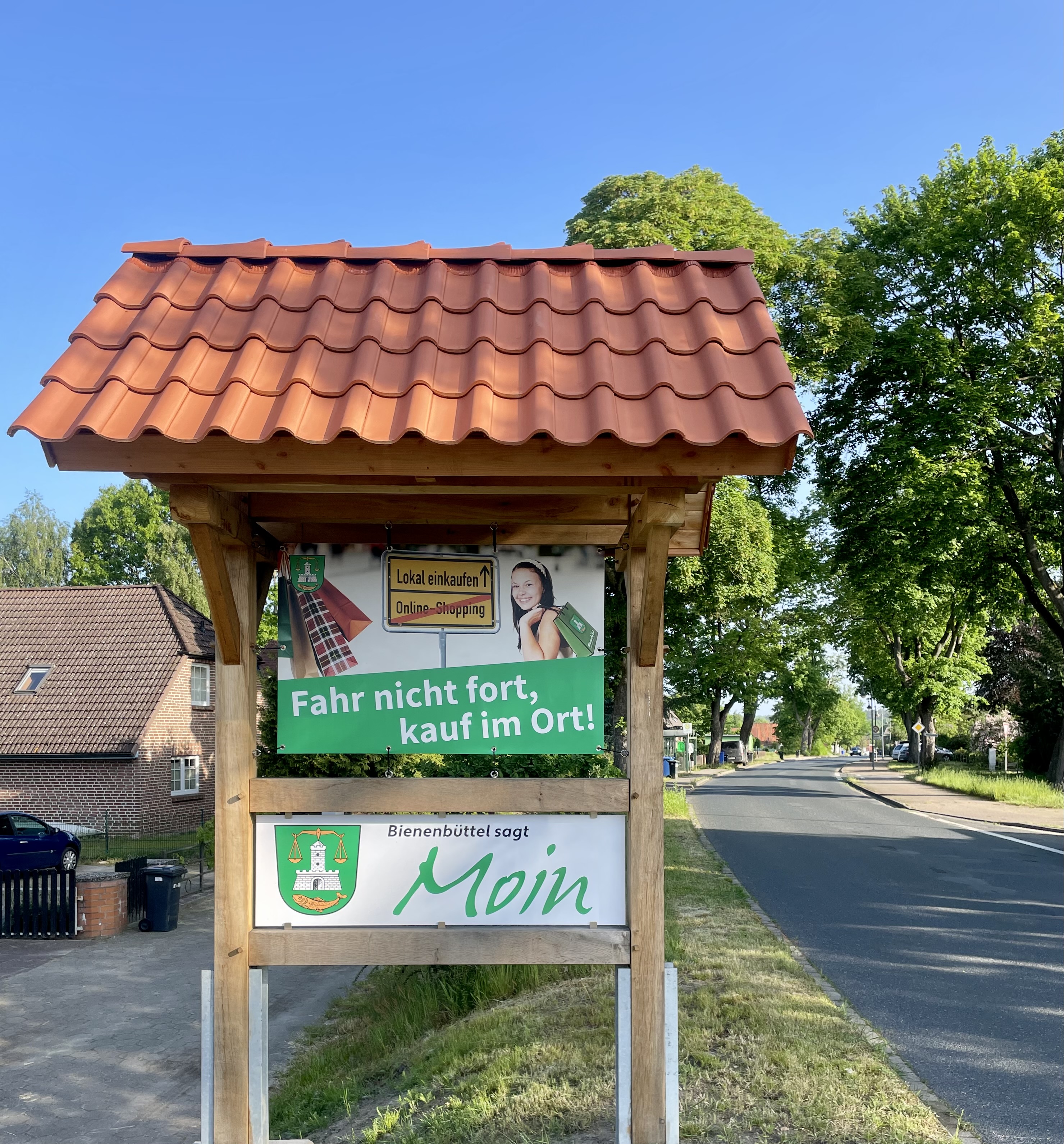 Willkommenstafel Ortseingang